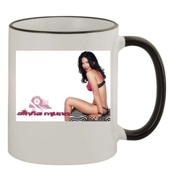 Olivia Munn 11oz Colored Rim & Handle Mug