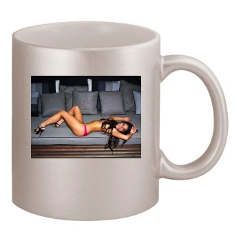 Olivia Munn 11oz Metallic Silver Mug