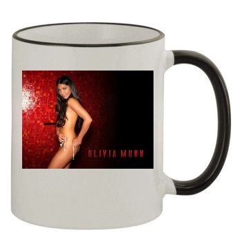 Olivia Munn 11oz Colored Rim & Handle Mug