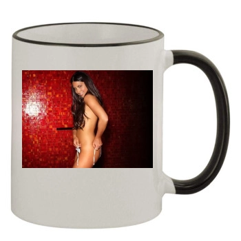 Olivia Munn 11oz Colored Rim & Handle Mug