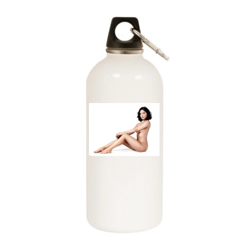 Olivia Munn White Water Bottle With Carabiner