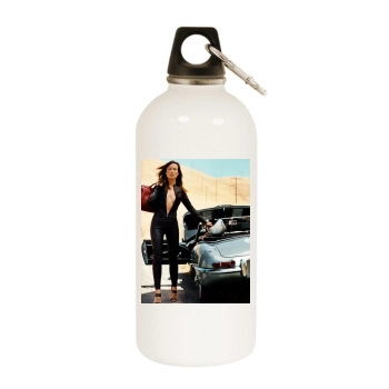 Olivia Wilde White Water Bottle With Carabiner