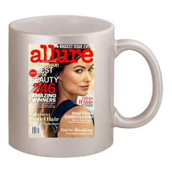 Olivia Wilde 11oz Metallic Silver Mug