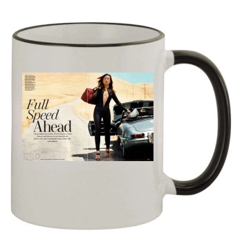 Olivia Wilde 11oz Colored Rim & Handle Mug