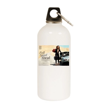 Olivia Wilde White Water Bottle With Carabiner