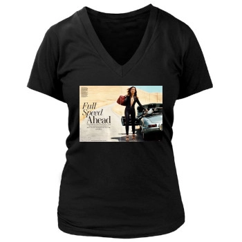 Olivia Wilde Women's Deep V-Neck TShirt