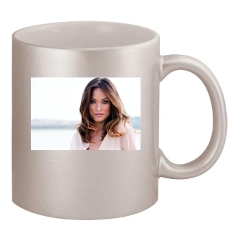 Olivia Wilde 11oz Metallic Silver Mug