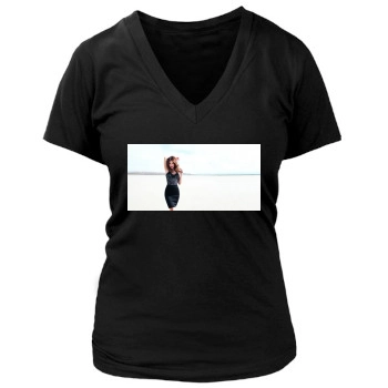 Olivia Wilde Women's Deep V-Neck TShirt