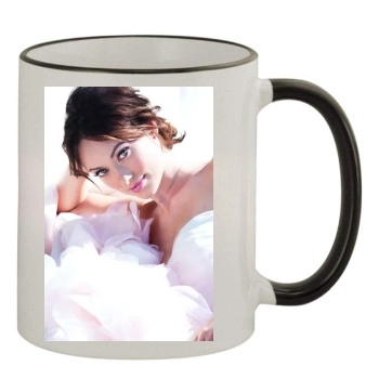 Olivia Wilde 11oz Colored Rim & Handle Mug