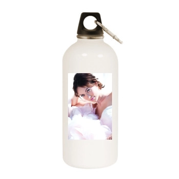 Olivia Wilde White Water Bottle With Carabiner