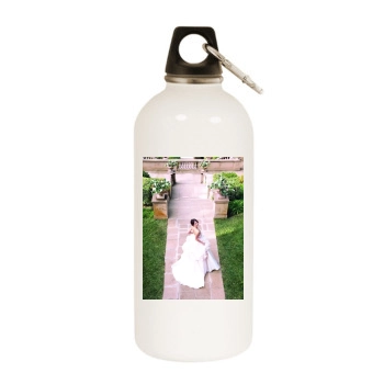 Olivia Wilde White Water Bottle With Carabiner