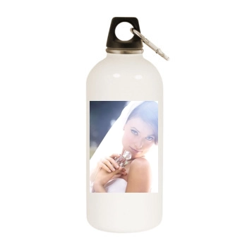 Olivia Wilde White Water Bottle With Carabiner