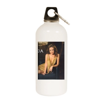 Olivia Wilde White Water Bottle With Carabiner