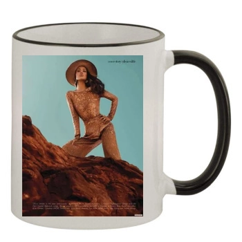 Olivia Wilde 11oz Colored Rim & Handle Mug