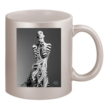 Olivia Wilde 11oz Metallic Silver Mug