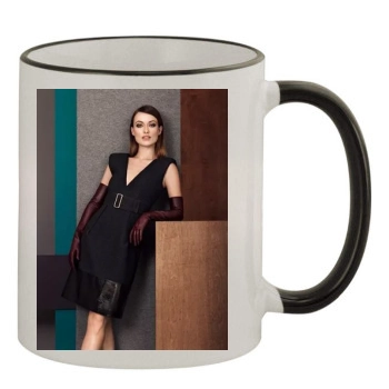 Olivia Wilde 11oz Colored Rim & Handle Mug