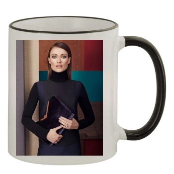 Olivia Wilde 11oz Colored Rim & Handle Mug