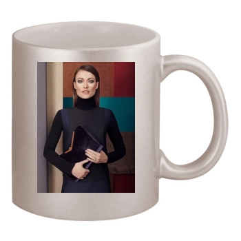 Olivia Wilde 11oz Metallic Silver Mug