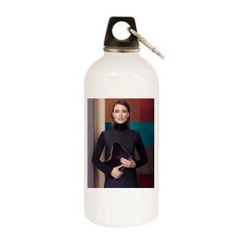 Olivia Wilde White Water Bottle With Carabiner