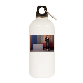 Olivia Wilde White Water Bottle With Carabiner