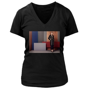 Olivia Wilde Women's Deep V-Neck TShirt