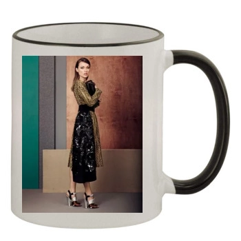 Olivia Wilde 11oz Colored Rim & Handle Mug