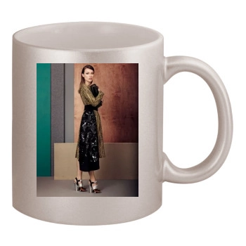 Olivia Wilde 11oz Metallic Silver Mug