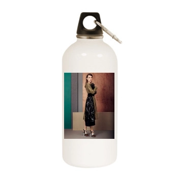 Olivia Wilde White Water Bottle With Carabiner