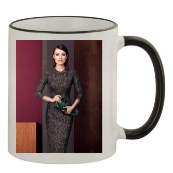 Olivia Wilde 11oz Colored Rim & Handle Mug