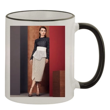 Olivia Wilde 11oz Colored Rim & Handle Mug