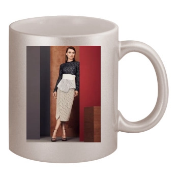 Olivia Wilde 11oz Metallic Silver Mug