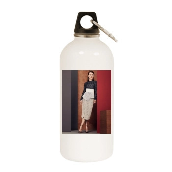 Olivia Wilde White Water Bottle With Carabiner