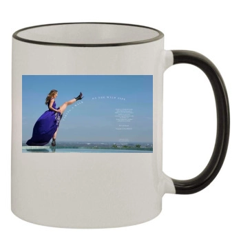 Olivia Wilde 11oz Colored Rim & Handle Mug