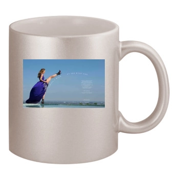 Olivia Wilde 11oz Metallic Silver Mug