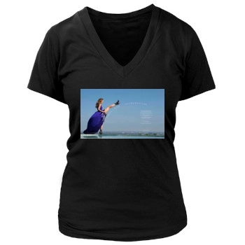 Olivia Wilde Women's Deep V-Neck TShirt