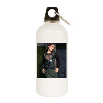 Olivia Wilde White Water Bottle With Carabiner