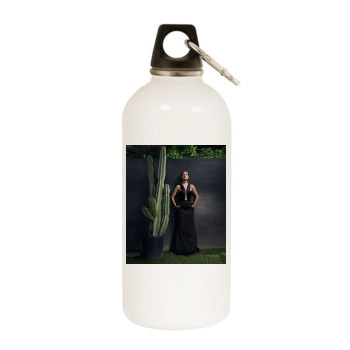 Olivia Wilde White Water Bottle With Carabiner