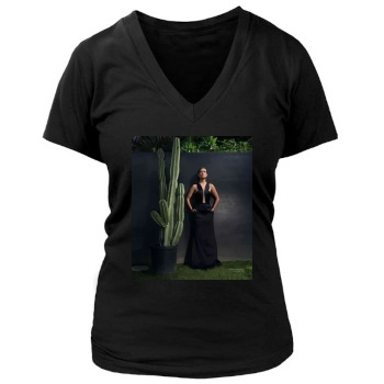 Olivia Wilde Women's Deep V-Neck TShirt