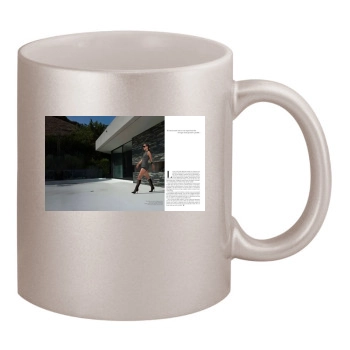 Olivia Wilde 11oz Metallic Silver Mug