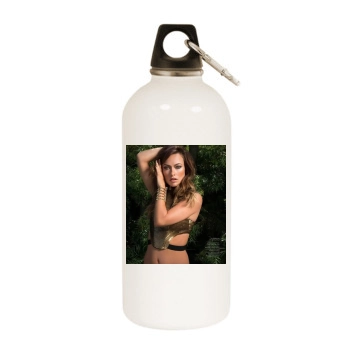 Olivia Wilde White Water Bottle With Carabiner