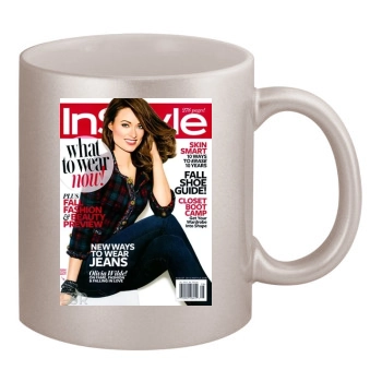 Olivia Wilde 11oz Metallic Silver Mug