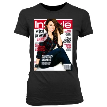 Olivia Wilde Women's Junior Cut Crewneck T-Shirt