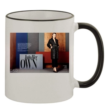 Olivia Wilde 11oz Colored Rim & Handle Mug