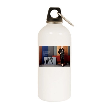 Olivia Wilde White Water Bottle With Carabiner