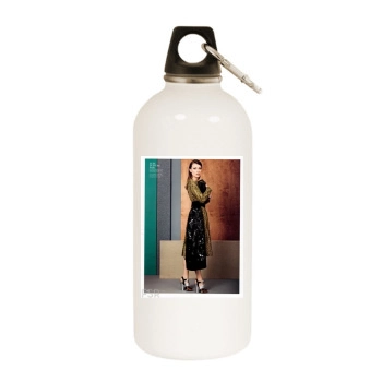 Olivia Wilde White Water Bottle With Carabiner