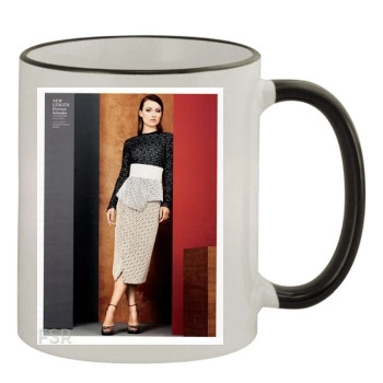 Olivia Wilde 11oz Colored Rim & Handle Mug