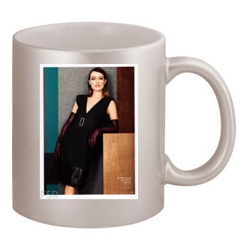 Olivia Wilde 11oz Metallic Silver Mug