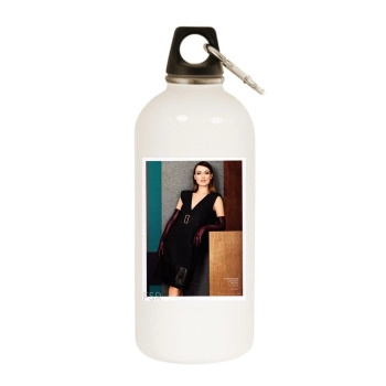 Olivia Wilde White Water Bottle With Carabiner