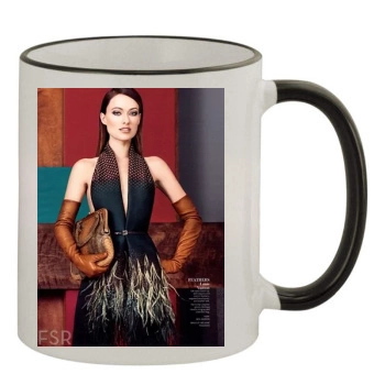 Olivia Wilde 11oz Colored Rim & Handle Mug