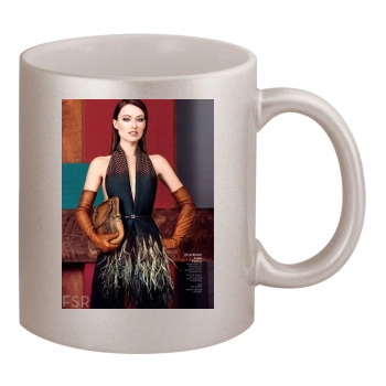 Olivia Wilde 11oz Metallic Silver Mug